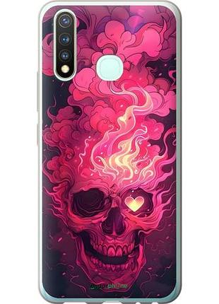 Чехол на vivo y19 череп арт