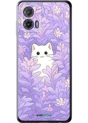 Чехол на motorola g73 котик в цветах моторола г73
