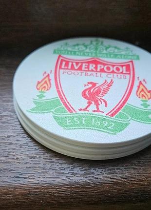 Бірдекель fc liverpool ( ліверпуль ) пивна підставка сувенір 4од. під келих