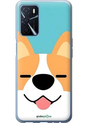 Чехол на oppo a16 забавный корги оппо а16
