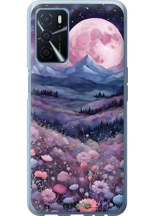 Чехол на oppo a16 ночь луна арт оппо а16