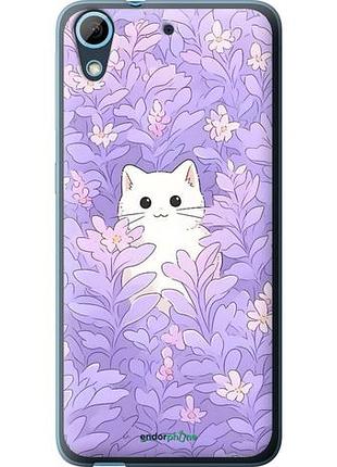 Чехол на htc desire 626g котик в цветах хтс дизайр 626г