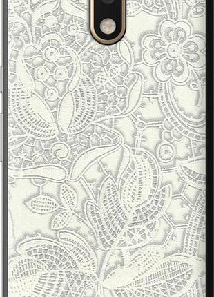 Чехол на motorola moto g4 plus белое кружево "4383u-953-10746"