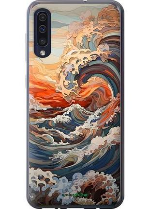 Чехол на samsung galaxy a50 2019 a505f арт волны самсунг а50 2019 а505ф