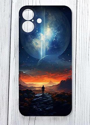 Чехол на iphone 16 plus космос (принт 247)