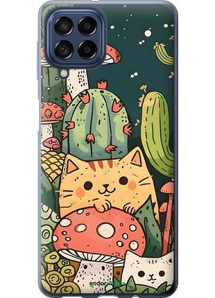 Чехол на samsung galaxy m53 m536b коты грибы самсунг м53 м536б
