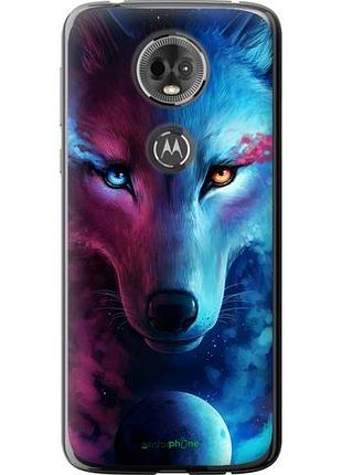 Чехол на motorola moto e5 plus арт-волк "3999u-1412-10746"
