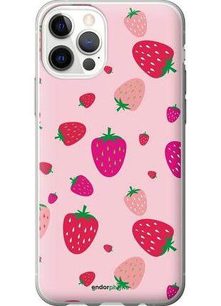 Чехол на iphone 12 клубнички "4332u-2053-10746"