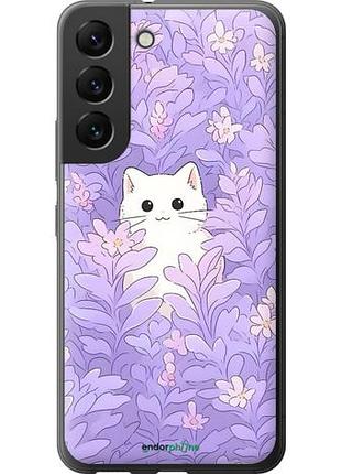 Чехол на samsung galaxy s22 котик в цветах самсунг с22