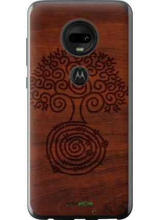 Чехол на motorola moto g7 узор дерева "4119u-1614-10746"