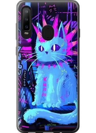 Чехол на samsung galaxy a8s кот панк самсунг а8с