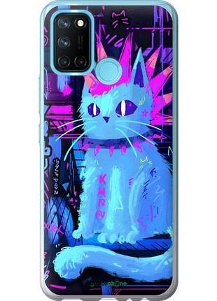 Чехол на realme c17 кот панк