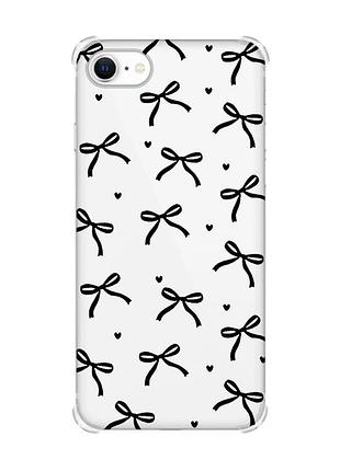 Чехол с утолщёнными углами на iphone 7 / 8 бантики (принт 405)