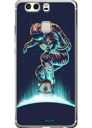 Чехол на huawei p9 plus космонавт на скейтборде "4145u-300-10746"