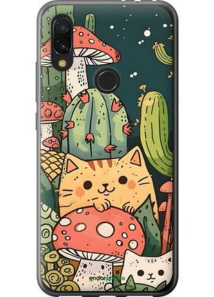 Чехол на xiaomi redmi 7 коты грибы сяоми редми 7