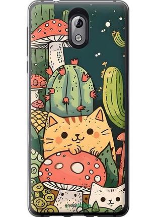 Чехол на nokia 3.1 коты грибы нокиа 3.1