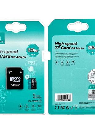 Карта памяти usams us-zb269 microsdxc 128gb (uhs-1 u3) (class 10) (r-90 mb/s, w-30 mb/s) + adapter sd