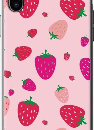 Чехол на iphone x клубнички "4332u-1050-10746"