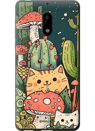 Чехол на nokia 6 коты грибы нокиа 6