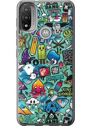 Чехол на motorola e20 стикер бомбинг 1 "693u-2509-10746"