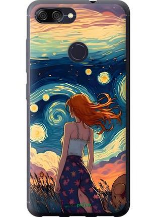 Чохол на asus zenfone max plus m1 zb570tl дівчина арт