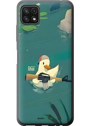 Чехол на samsung galaxy a22 5g a226b уточка с автоматом самсунг а22 5г а226б