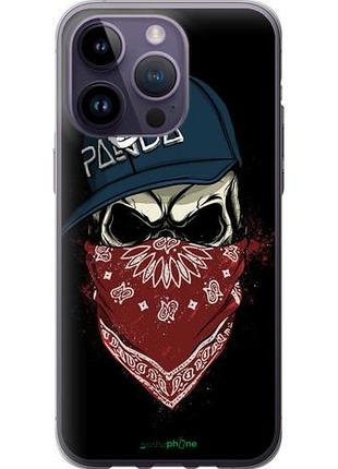 Чохол на iphone 14 pro max череп у кепці "4127u-2667-10746"
