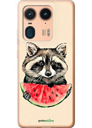 Чехол на motorola moto x50 ultra енотик с арбузом "4605u-3866-10746"