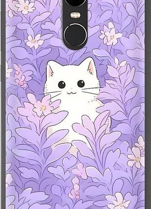 Чехол на xiaomi redmi note 4x котик в цветах сяоми редми ноут 4х