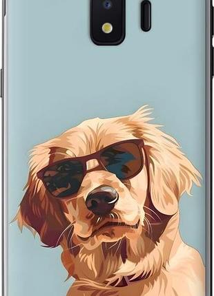 Чехол на samsung galaxy j2 core пес в очках самсунг й2 кор