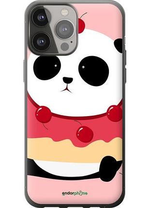 Чехол на iphone 13 pro max панда с пончиком "3991u-2371-10746"