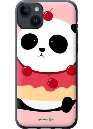 Чехол на iphone 14 plus панда с пончиком "3991u-2645-10746"
