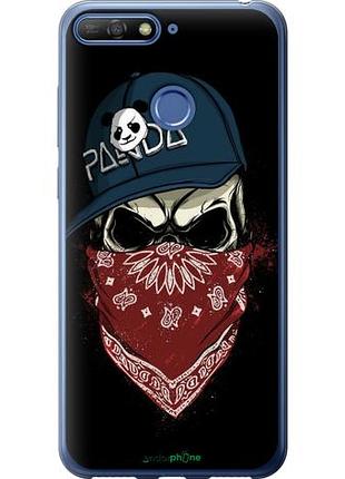 Чехол на huawei honor 7c череп в кепке "4127u-1411-10746"