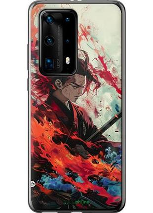 Чехол на huawei p40 pro plus битва стихий "6110u-1917-10746"