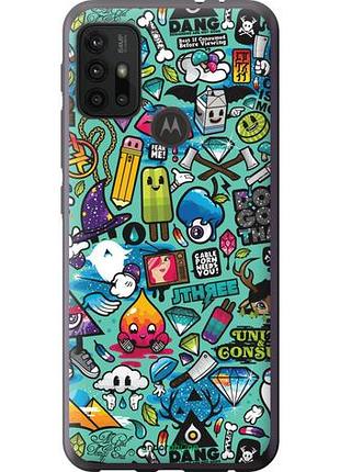 Чехол на motorola moto g20 стикер бомбинг 1 "693u-2461-10746"