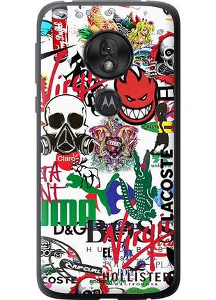 Чехол на motorola moto g7 play many different logos "4022u-1656-10746"