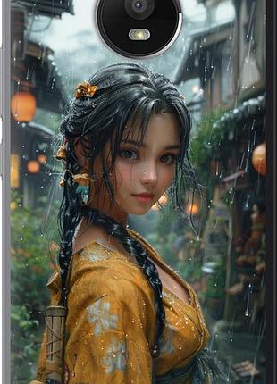 Чехол на motorola moto e4 plus anime-girl "6133u-1000-10746"