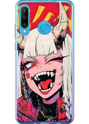 Чехол на huawei p30 lite аниме демон хуавей п30 лайт