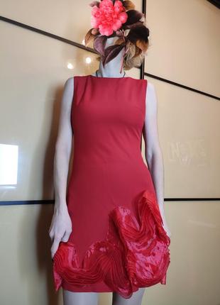 Приталенное красное платье от trg2 фото
