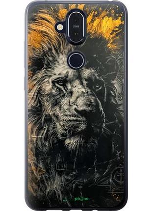 Чохол на nokia 8.1 лев у золотих барвах "6155u-1620-10746"