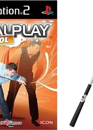 Realplay pool + кий + донгл для підключення кия, англійська версія - диск для playstation 2