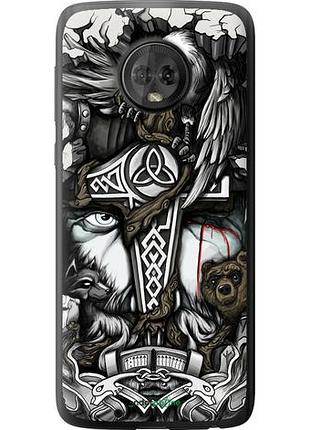 Чехол на motorola moto g6 тату викинг "4098u-982-10746"