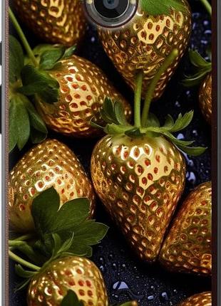 Чехол на motorola moto x2 золотая клубника "5637u-372-10746"