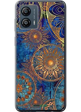 Чехол на motorola moto g53 золотой узор "678u-3047-10746"
