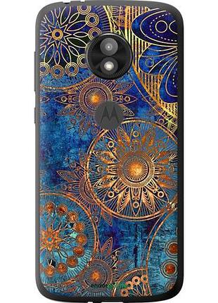 Чехол на motorola moto e5 play золотой узор "678u-1429-10746"