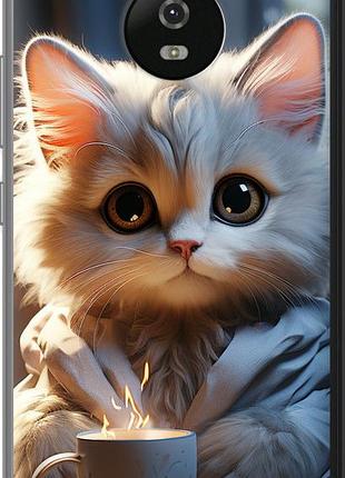 Чехол на motorola moto g5 white cat "5646u-832-10746"