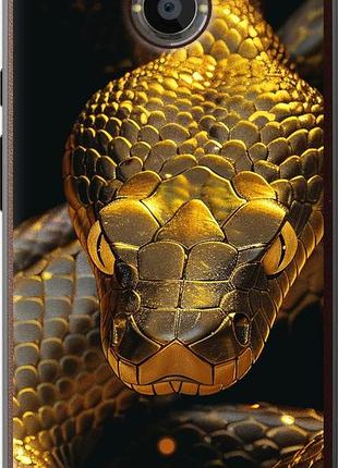 Чехол на motorola moto x2 golden snake "6072u-372-10746"