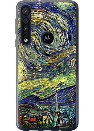 Чехол на motorola one macro винсент ван гог. звёздная ночь "163u-1812-10746"