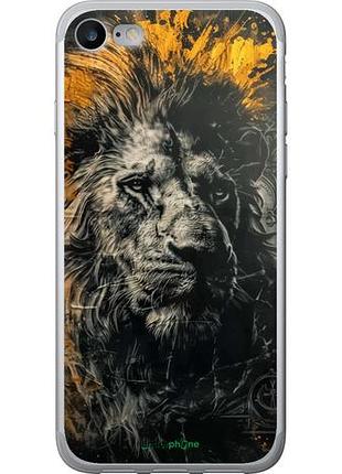 Чехол на iphone 7 лев в золотых красках "6155u-336-10746"