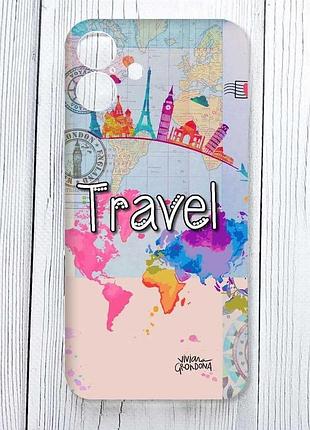 Чехол на iphone 16 plus путешествие. travel (принт 321)